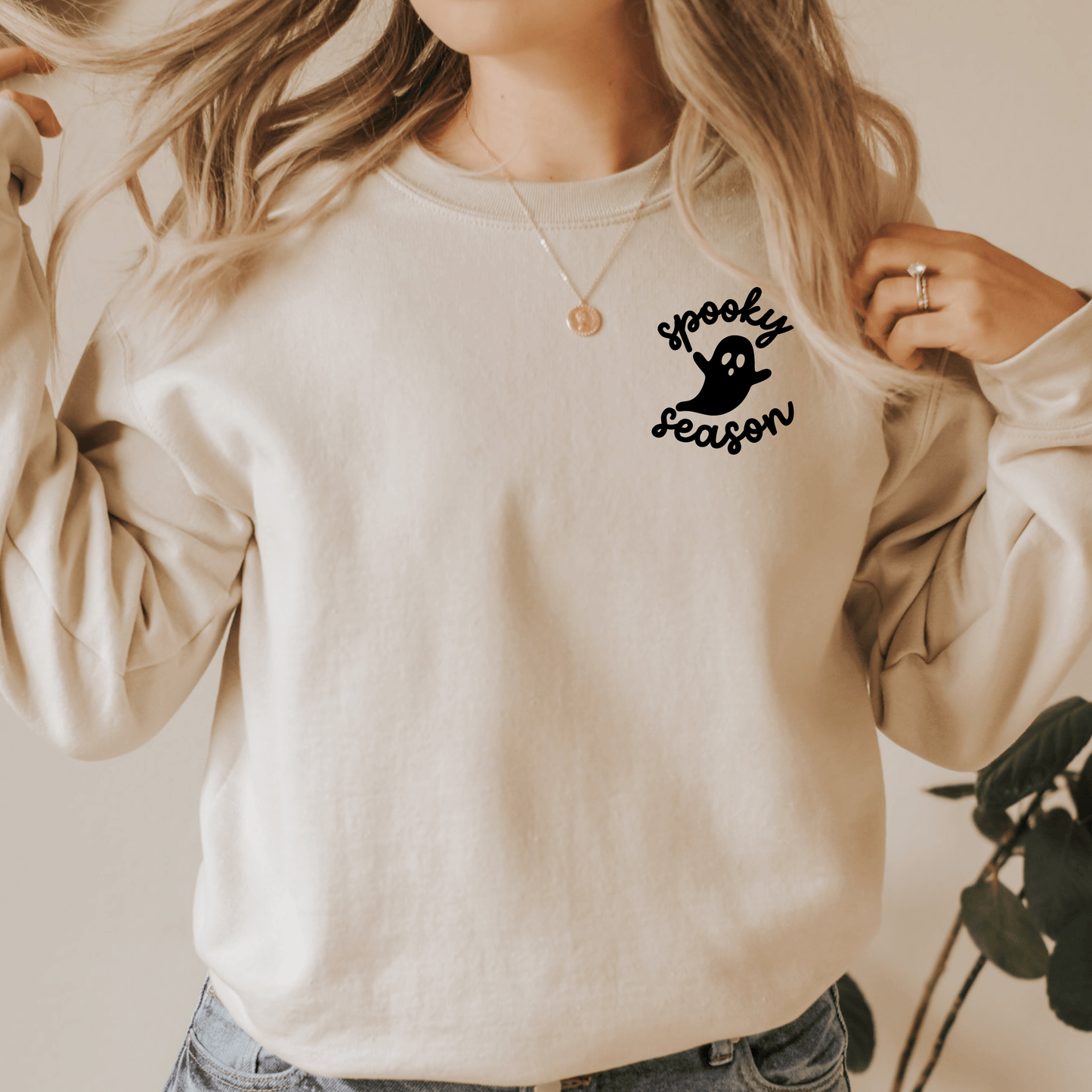Embroidered Spooky Season Sweatshirt - Happy Place Studio