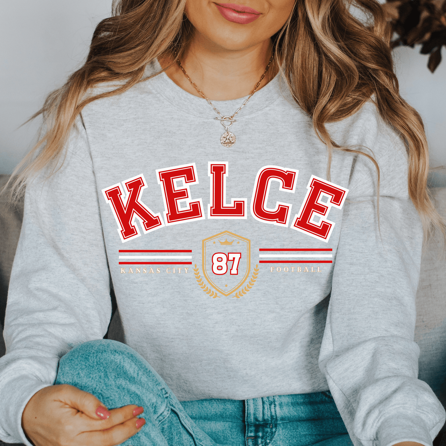 Travis Kelce Varsity Sweatshirt - Happy Place Studio