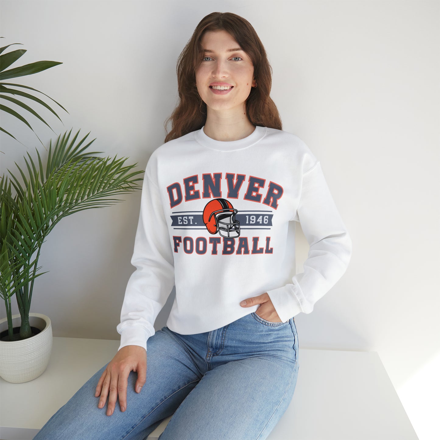 Vintage Denver Football Sweatshirt - Happy Place Studio