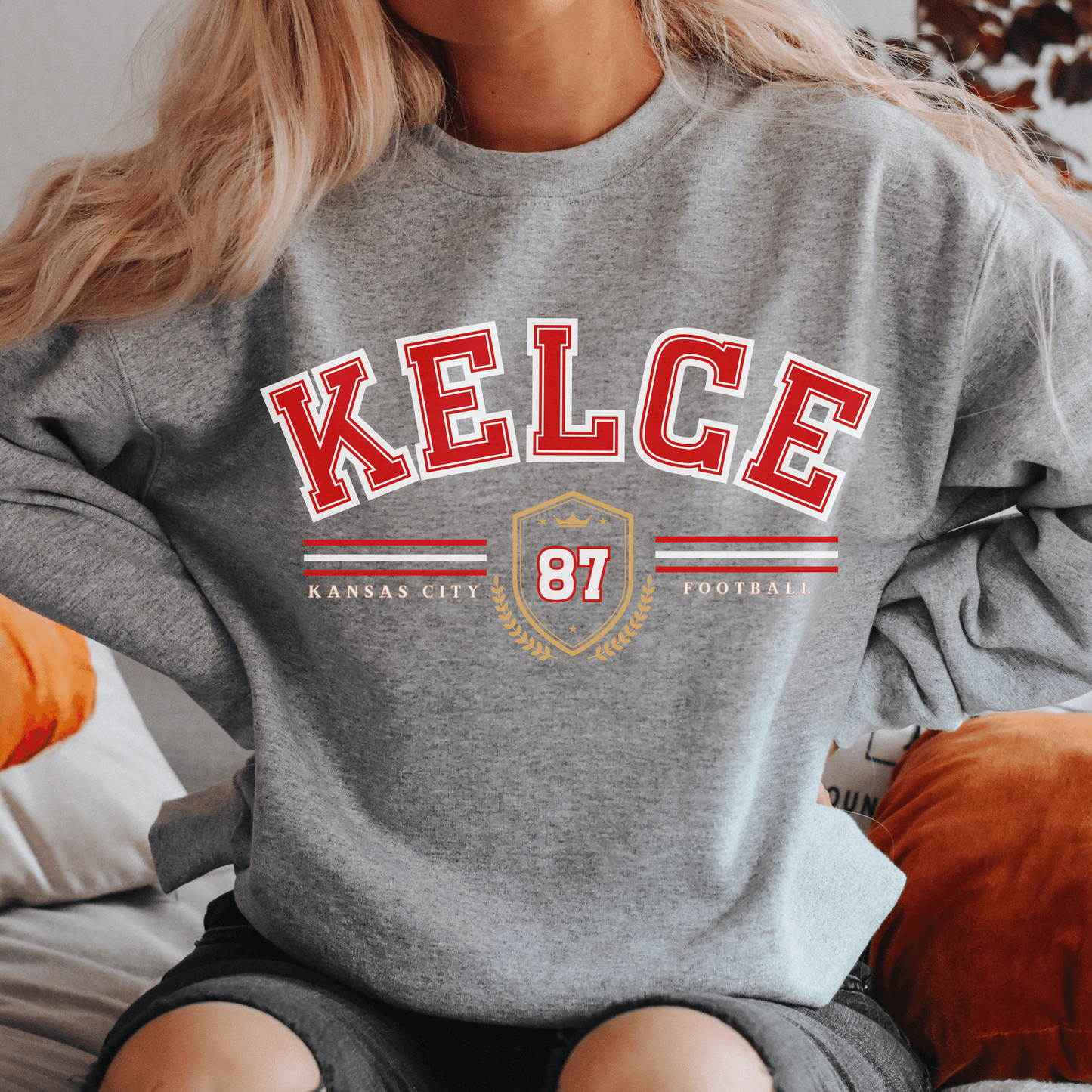 Travis Kelce Varsity Sweatshirt - Happy Place Studio
