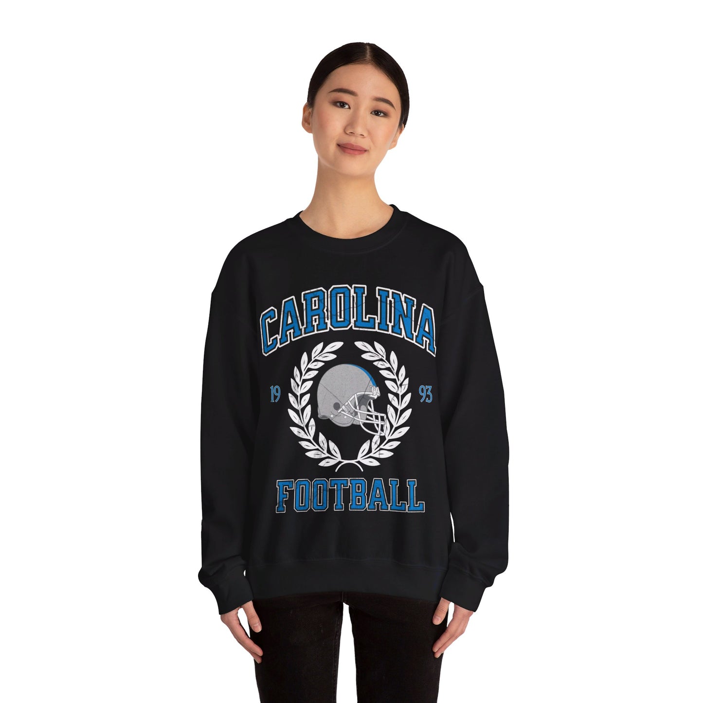 Carolina Football Sweatshirt, Vintage Panther Football Crewneck, Retro Carolina Football Shirt, Panther Football Gift, Carolina Sweatshirt