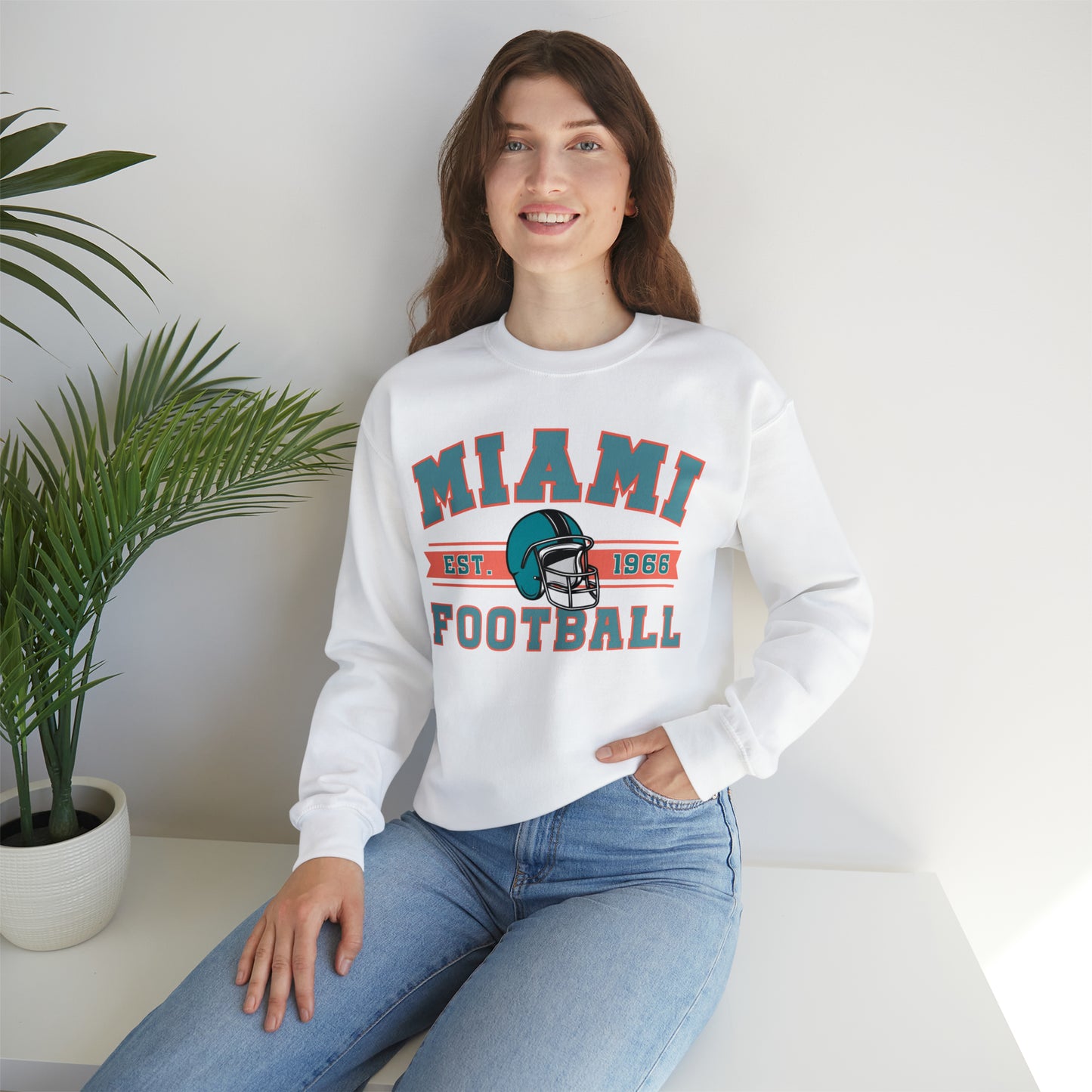 Miami Football Sweatshirt - Happy Place Studio