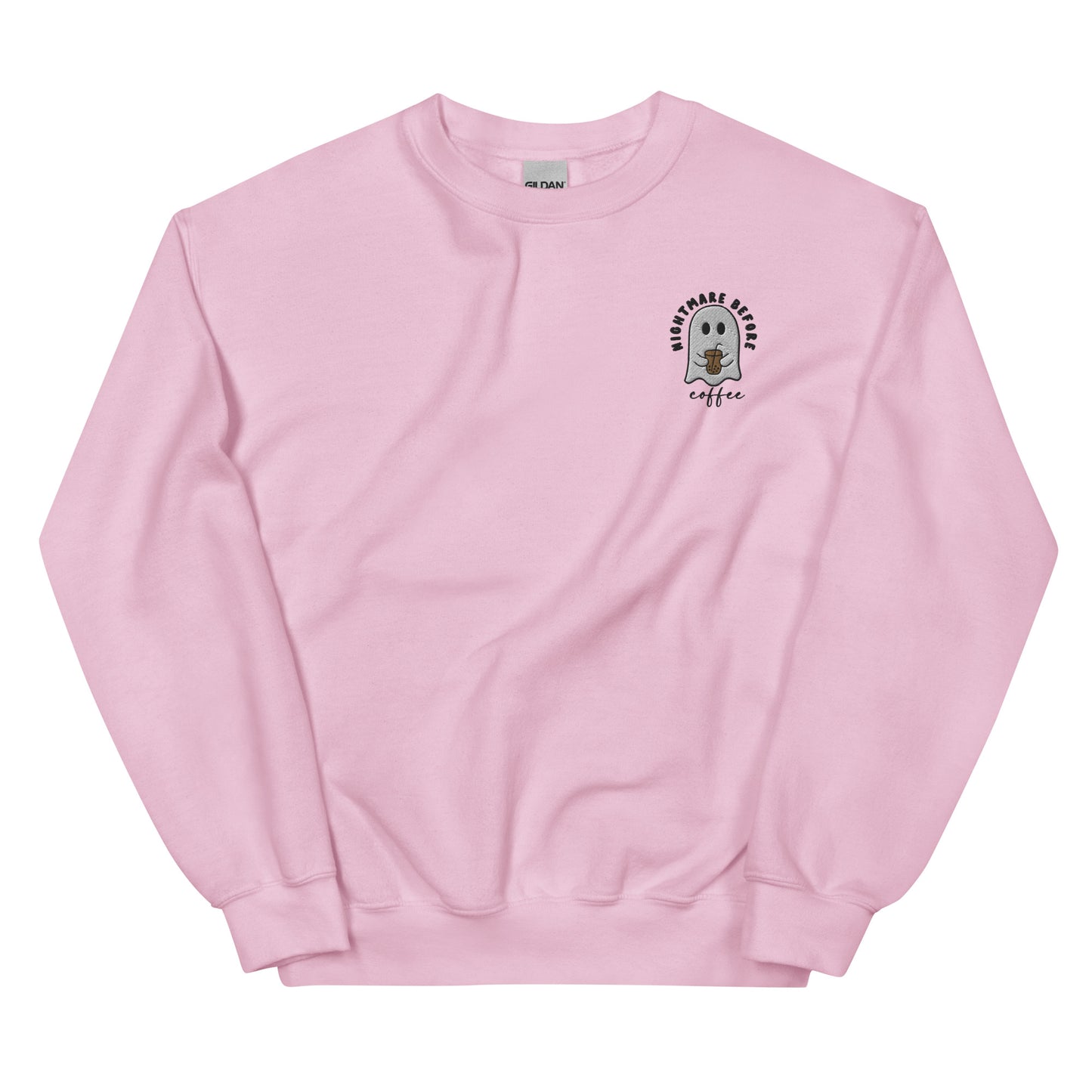 Embroidered Nightmare Before Iced Coffee Sweatshirt - Happy Place Studio