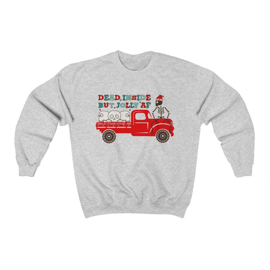 Dead Inside, but Jolly Sweatshirt - Happy Place Studio