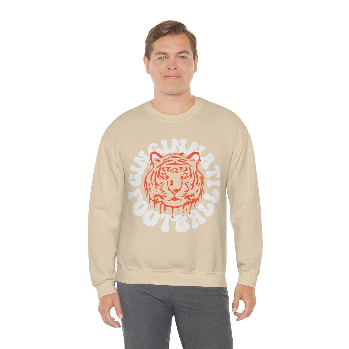 Retro Cincinnati Football Crewneck Sweatshirt - Happy Place Studio