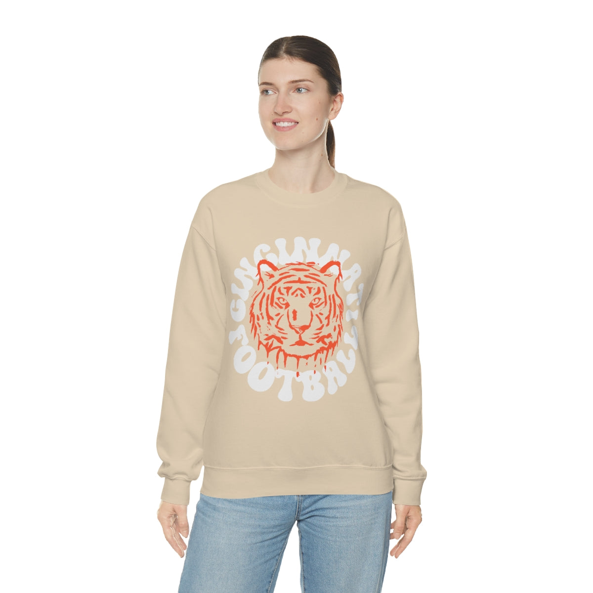 Retro Cincinnati Football Crewneck Sweatshirt - Happy Place Studio