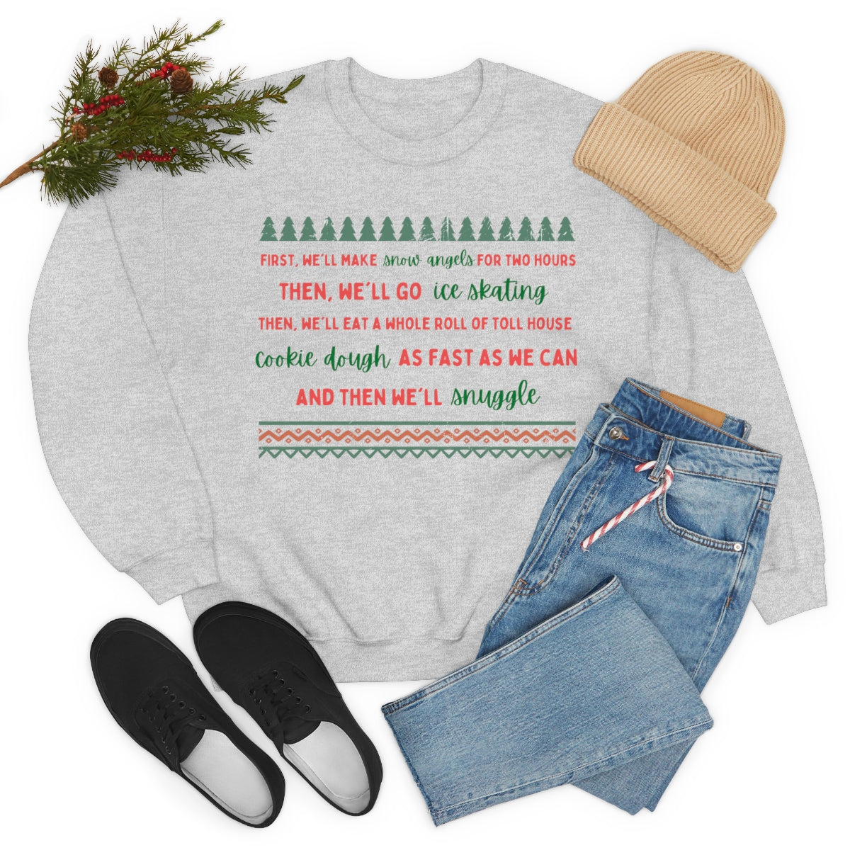Christmas Elf Crewneck Sweatshirt - Happy Place Studio