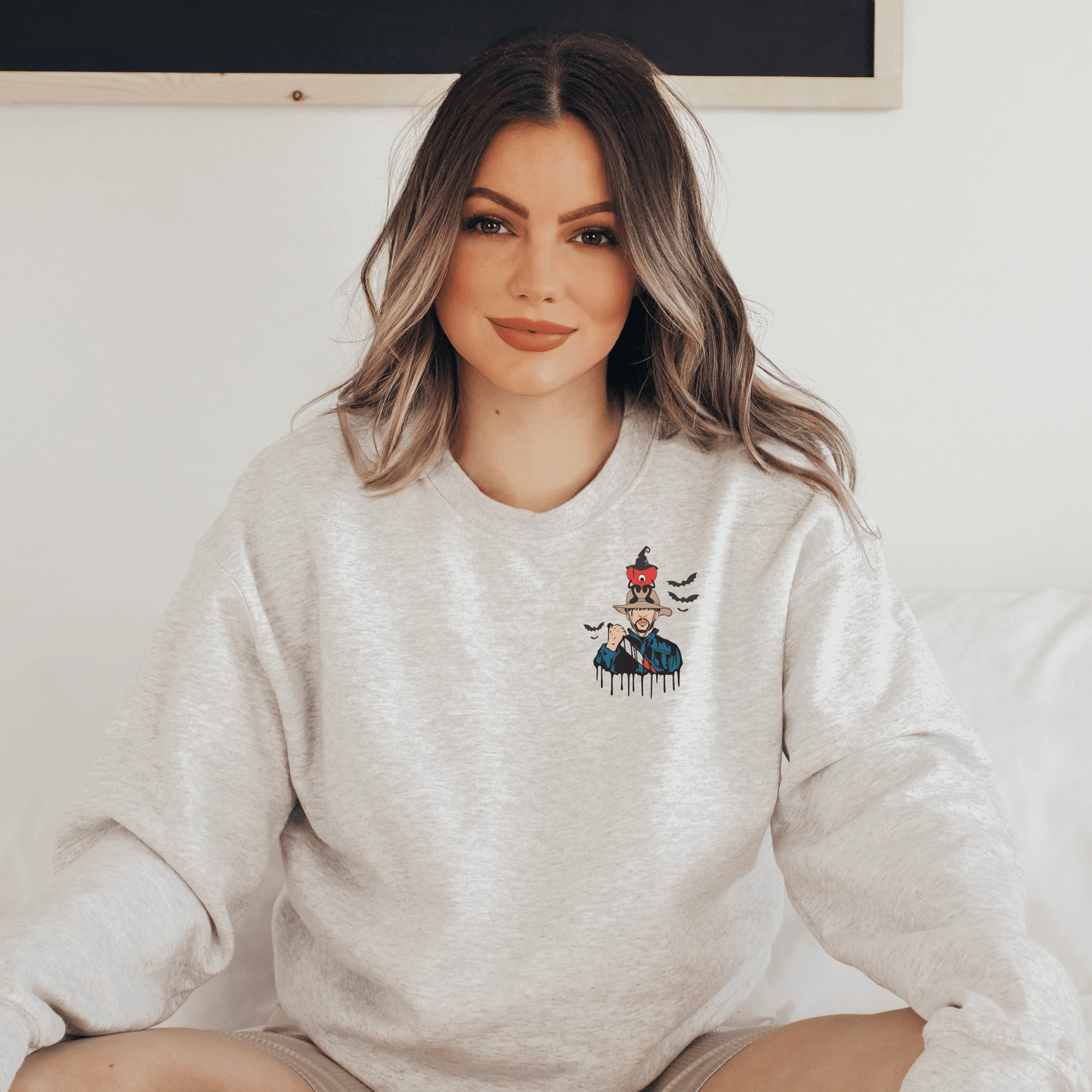 Bad Bunny Halloween Pocket Crewneck - Happy Place Studio