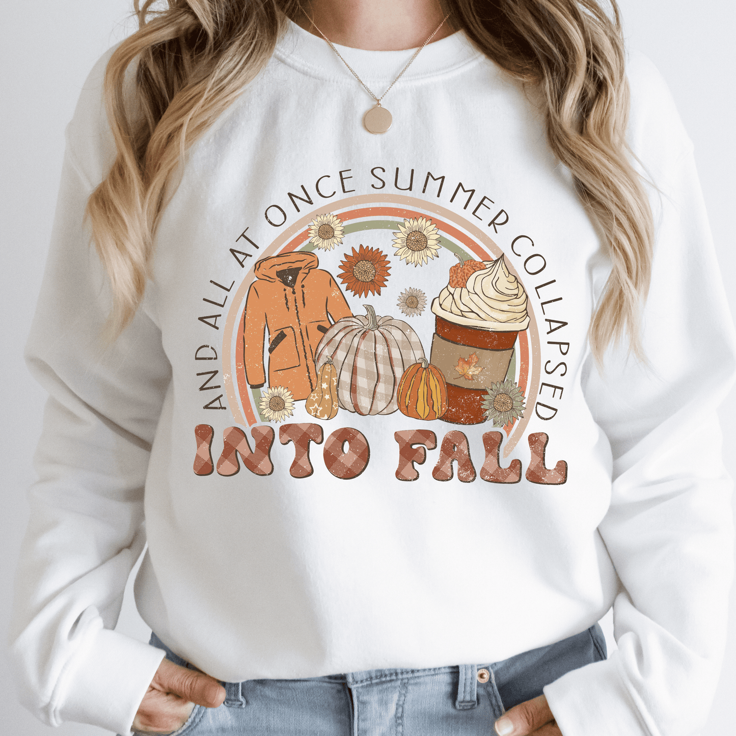 Fall Pumpkin Sweatshirt - Happy Place Studio