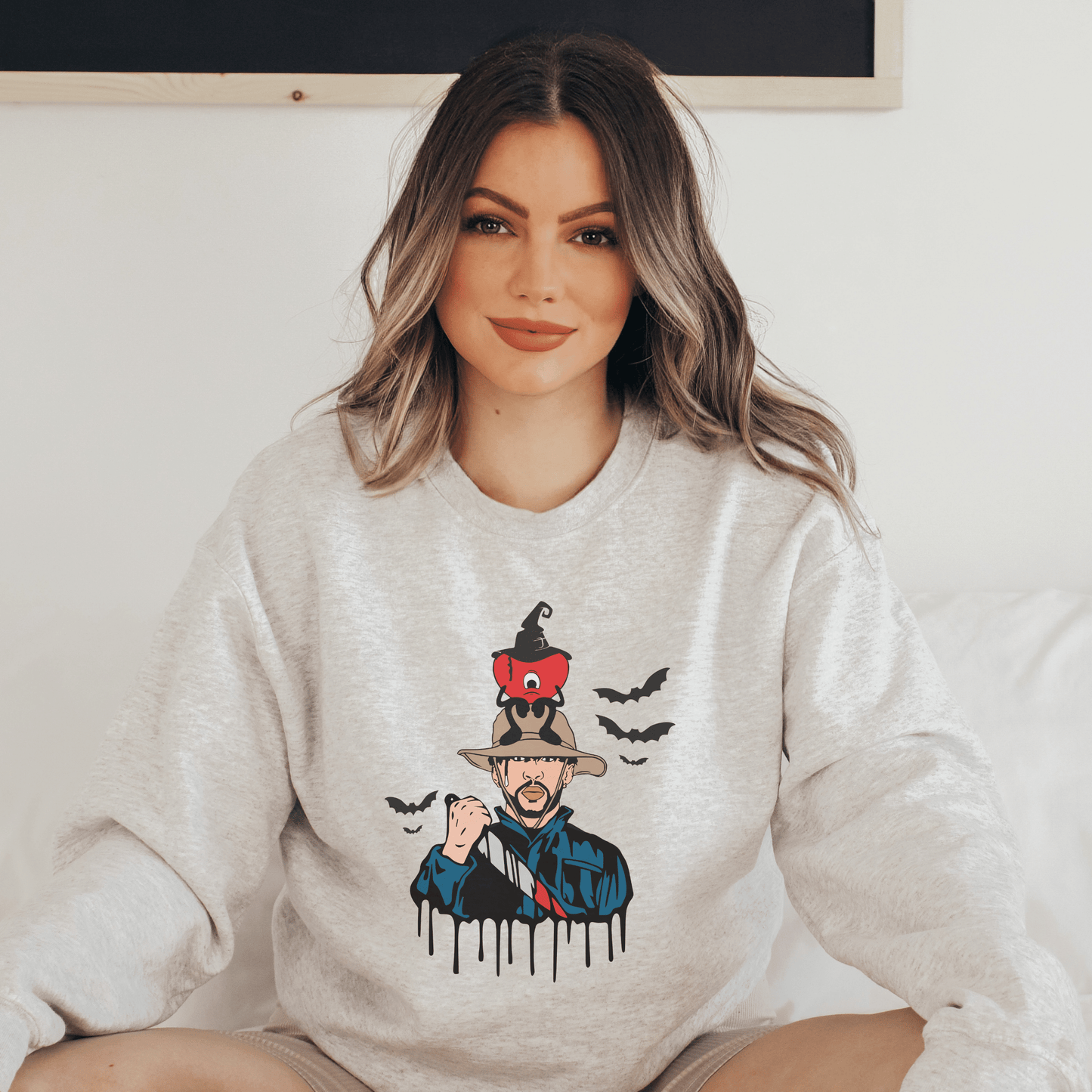 Bad Bunny Halloween Center Crewneck - Happy Place Studio