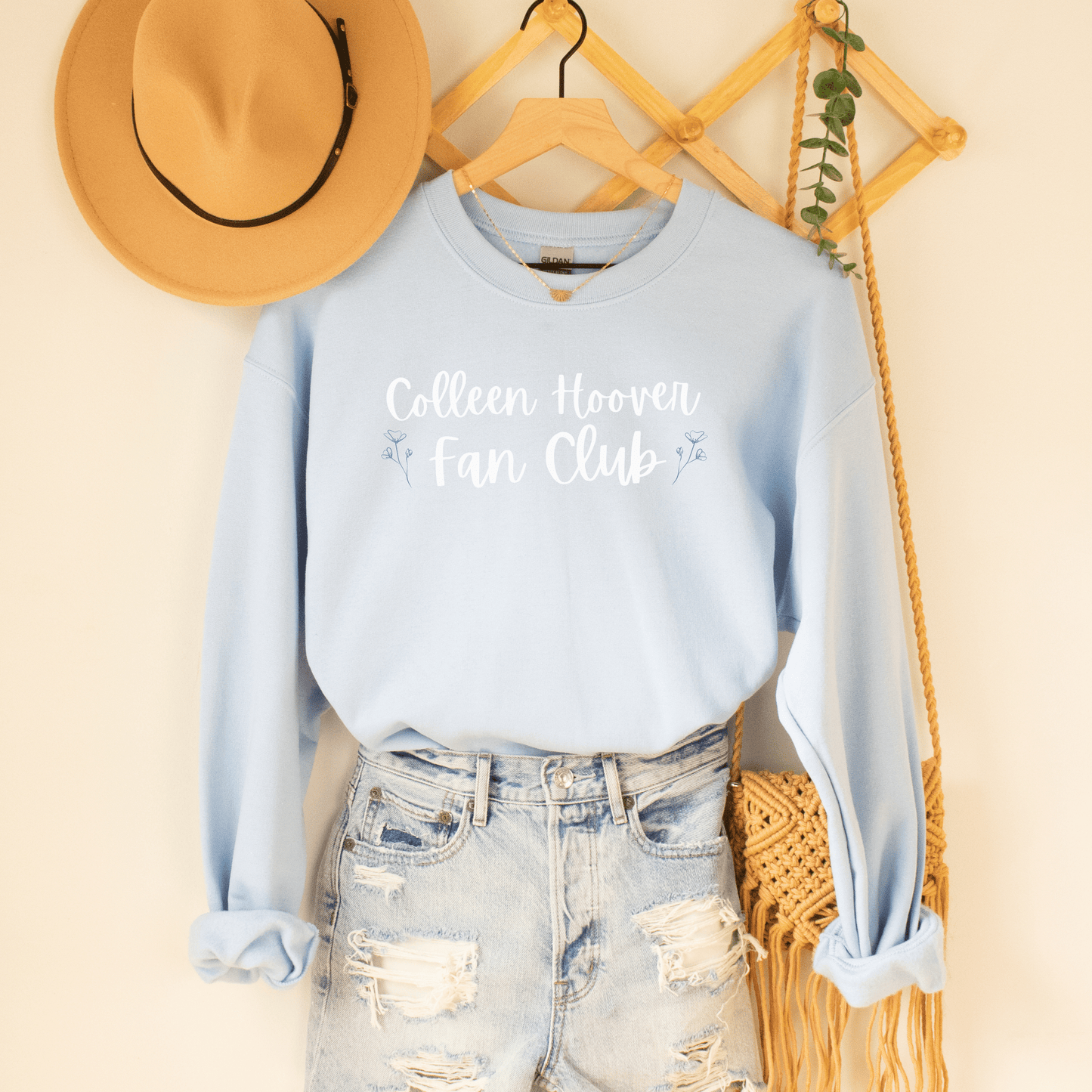 White Lettering Colleen Hoover Fan Club Crewneck Sweatshirt - They Said It Studio