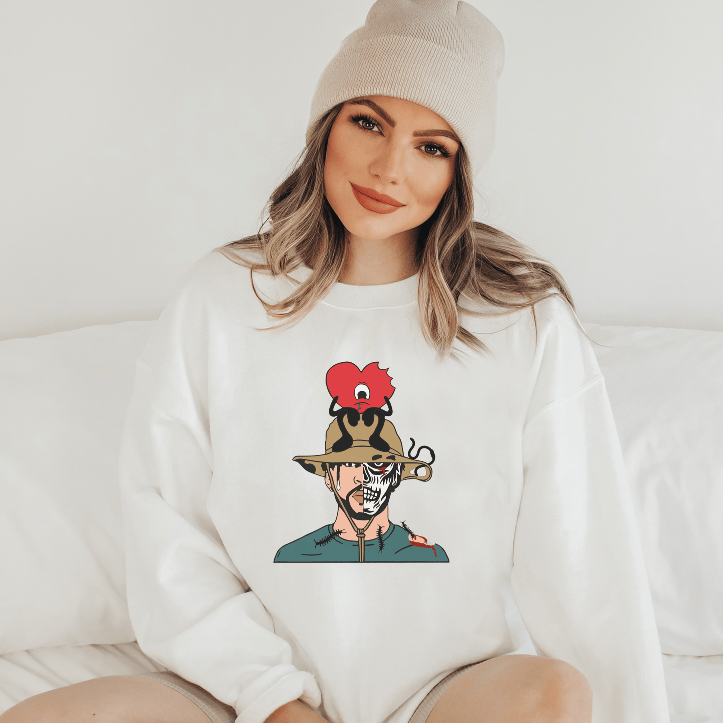 Bad Bunny Halloween Crewneck - Happy Place Studio