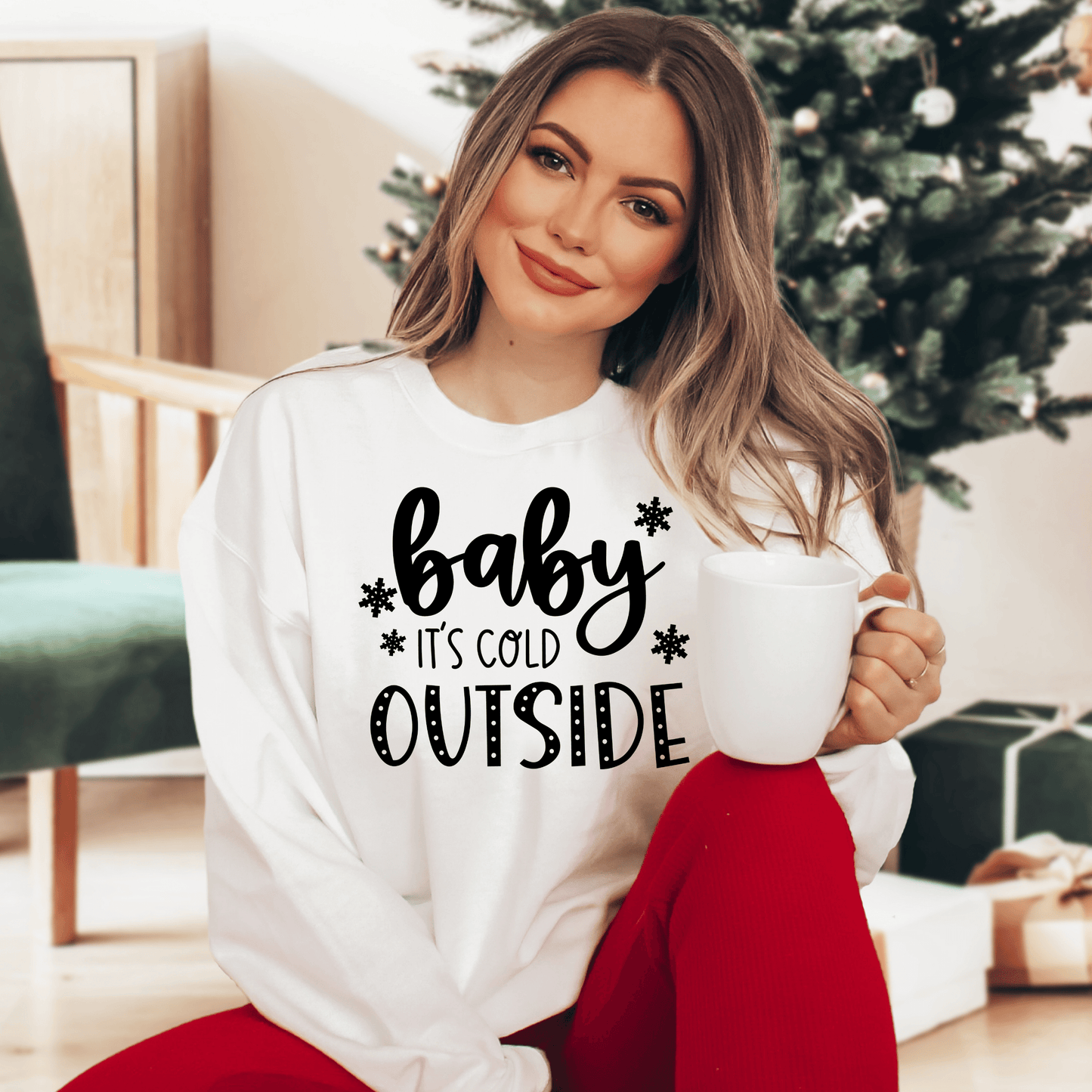 Baby it's Cold Outside Sweatshirt - Happy Place Studio