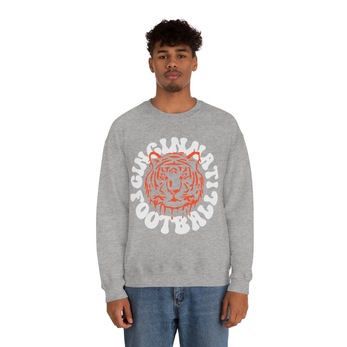 Retro Cincinnati Football Crewneck Sweatshirt - Happy Place Studio