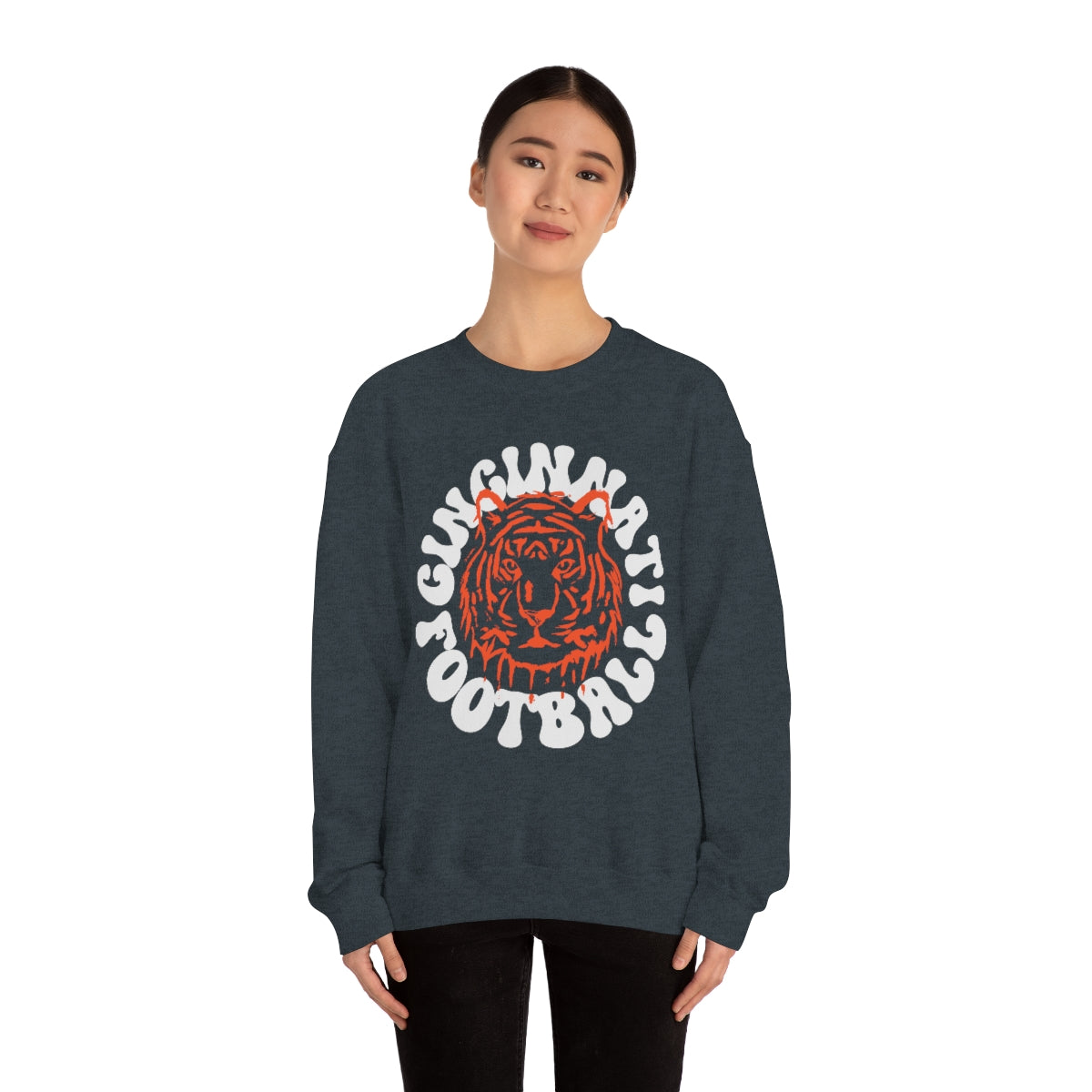 Retro Cincinnati Football Crewneck Sweatshirt - Happy Place Studio