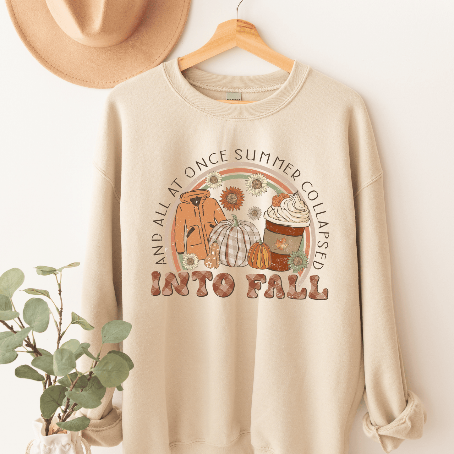 Fall Pumpkin Sweatshirt - Happy Place Studio