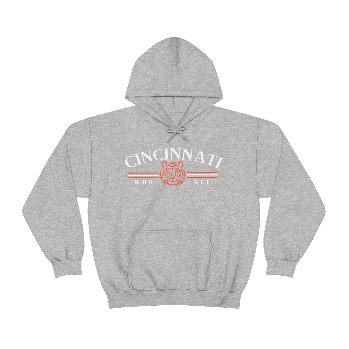 Vintage Style Cincinnati Who Dey Hoodie Sweatshirt - Happy Place Studio