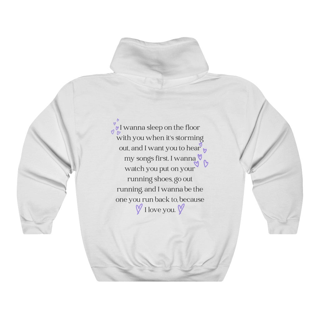 Purple Hearts Quote Hoodie - They Said It Studio