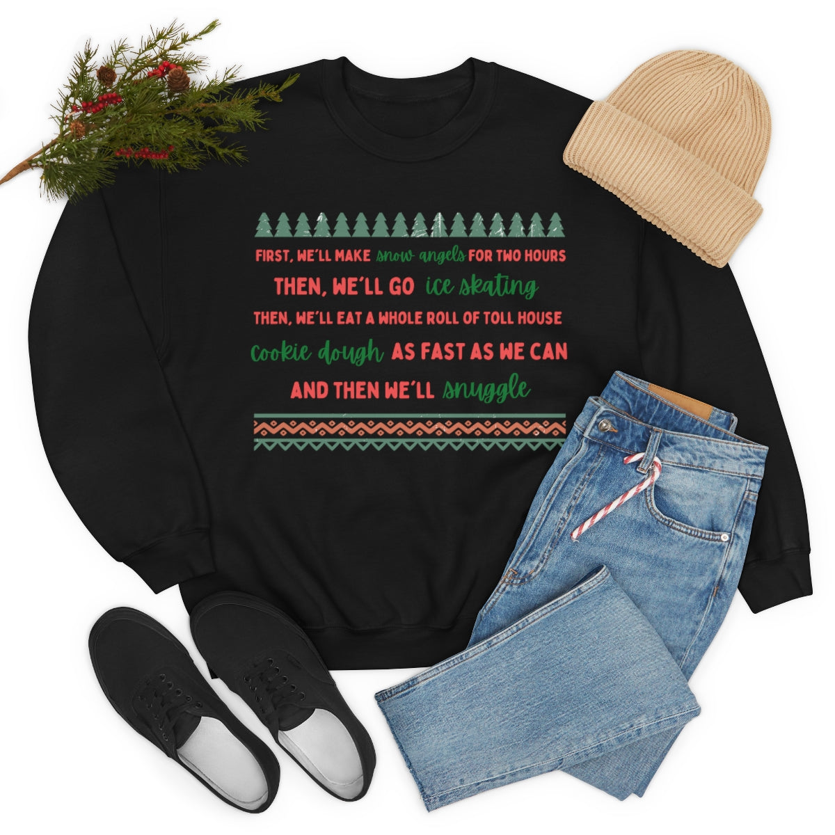 Christmas Elf Crewneck Sweatshirt - Happy Place Studio
