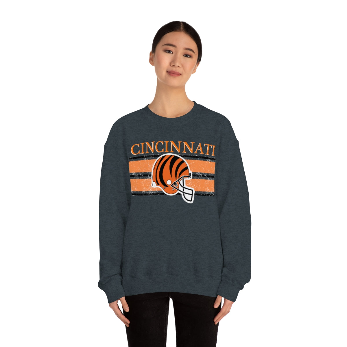Vintage Cincinnati Orange Crewneck Sweatshirt - Happy Place Studio