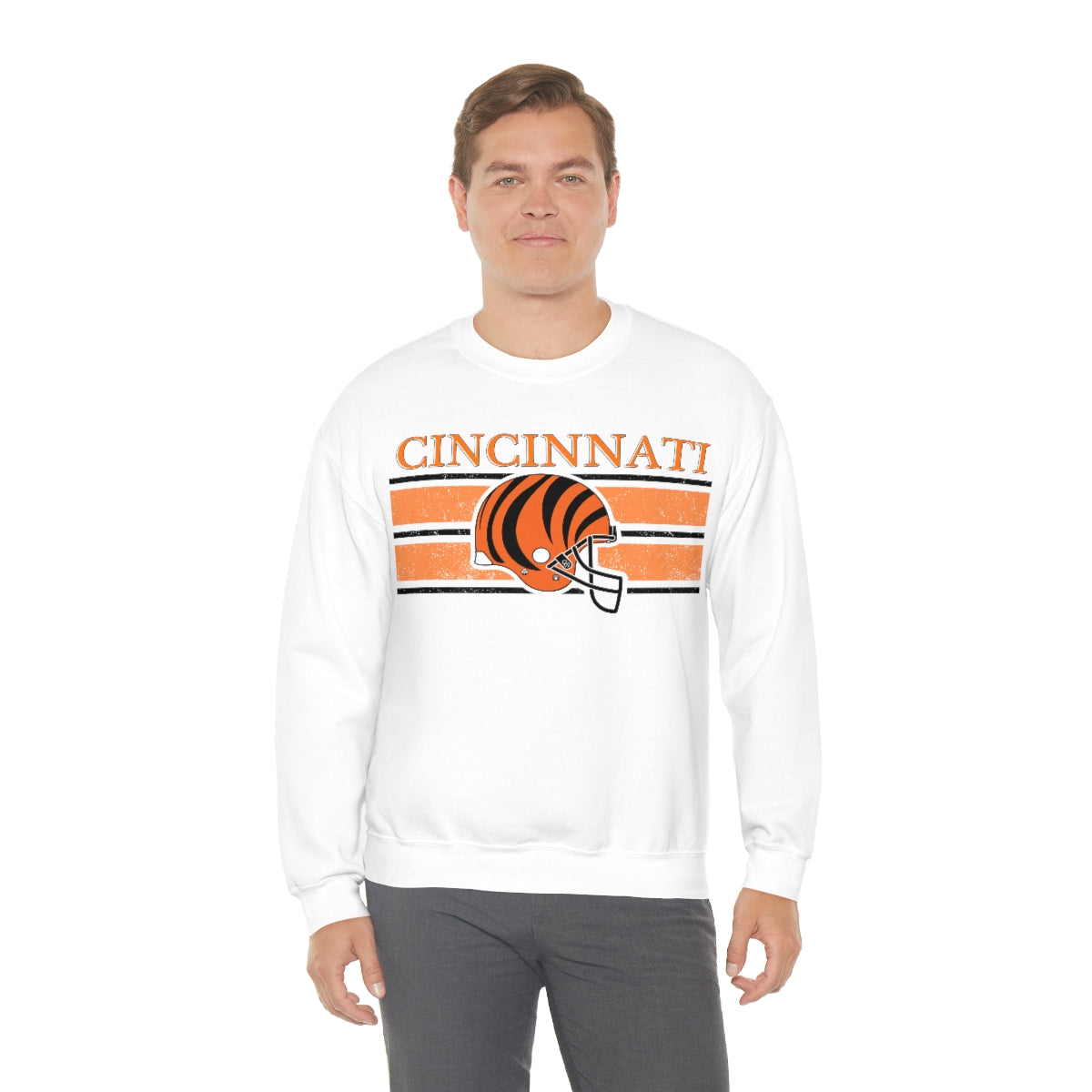 Vintage Cincinnati Orange Crewneck Sweatshirt - Happy Place Studio