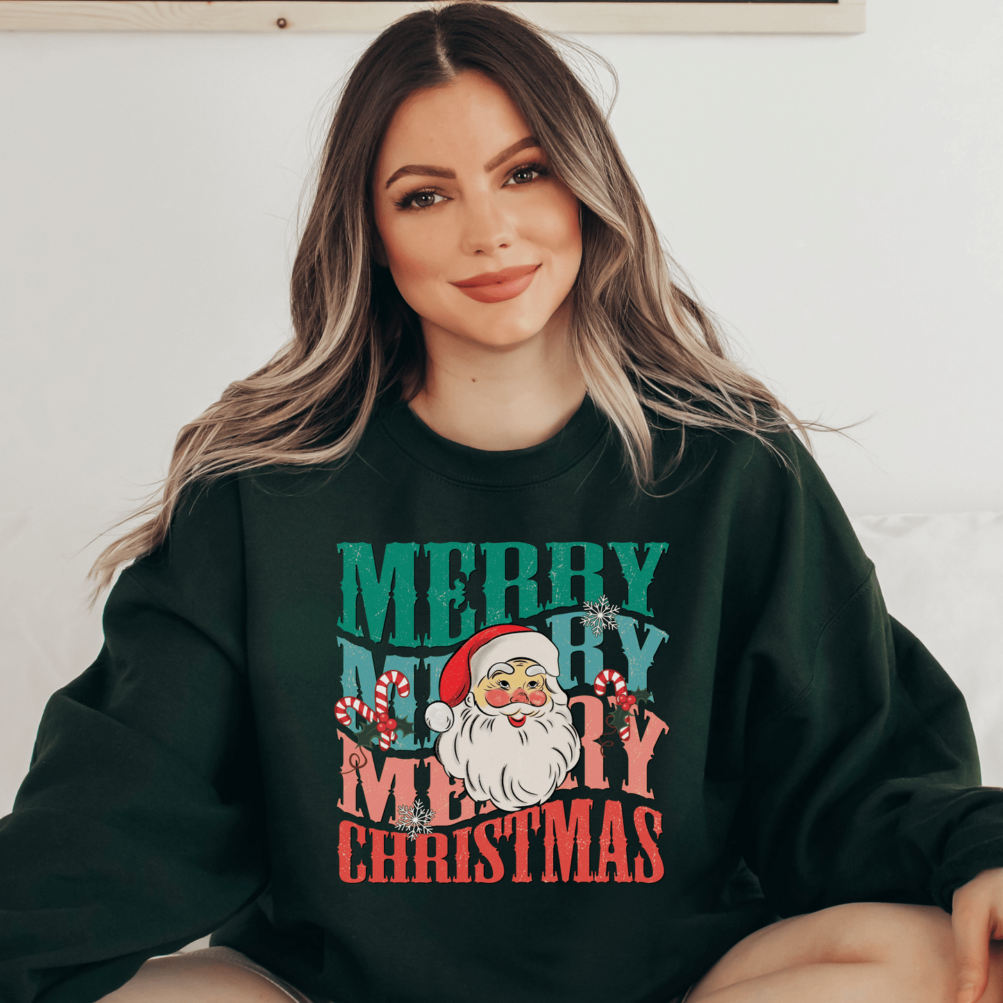 Vintage Merry Christmas Sweatshirt - Happy Place Studio