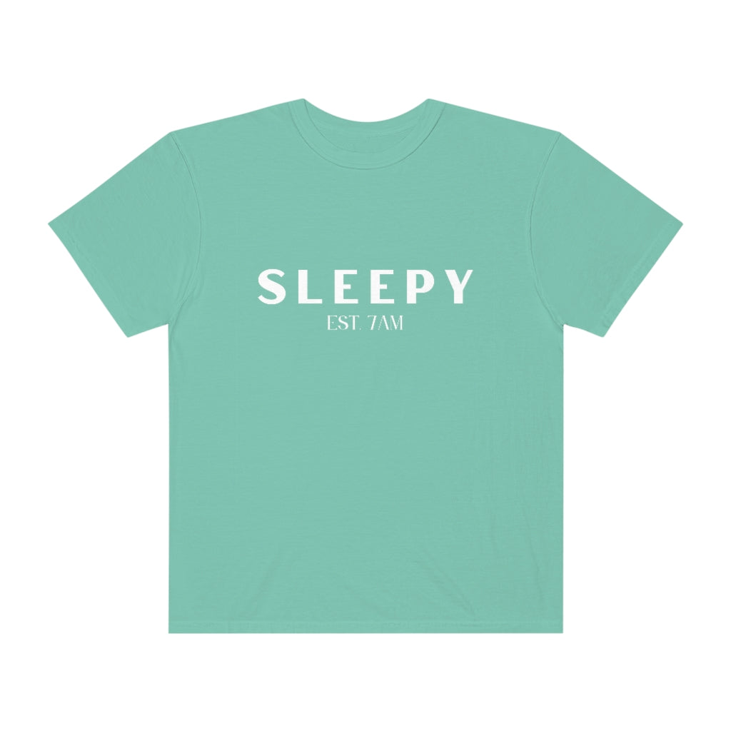 Sleepy White Lettering Tshirt - They Said It Studio