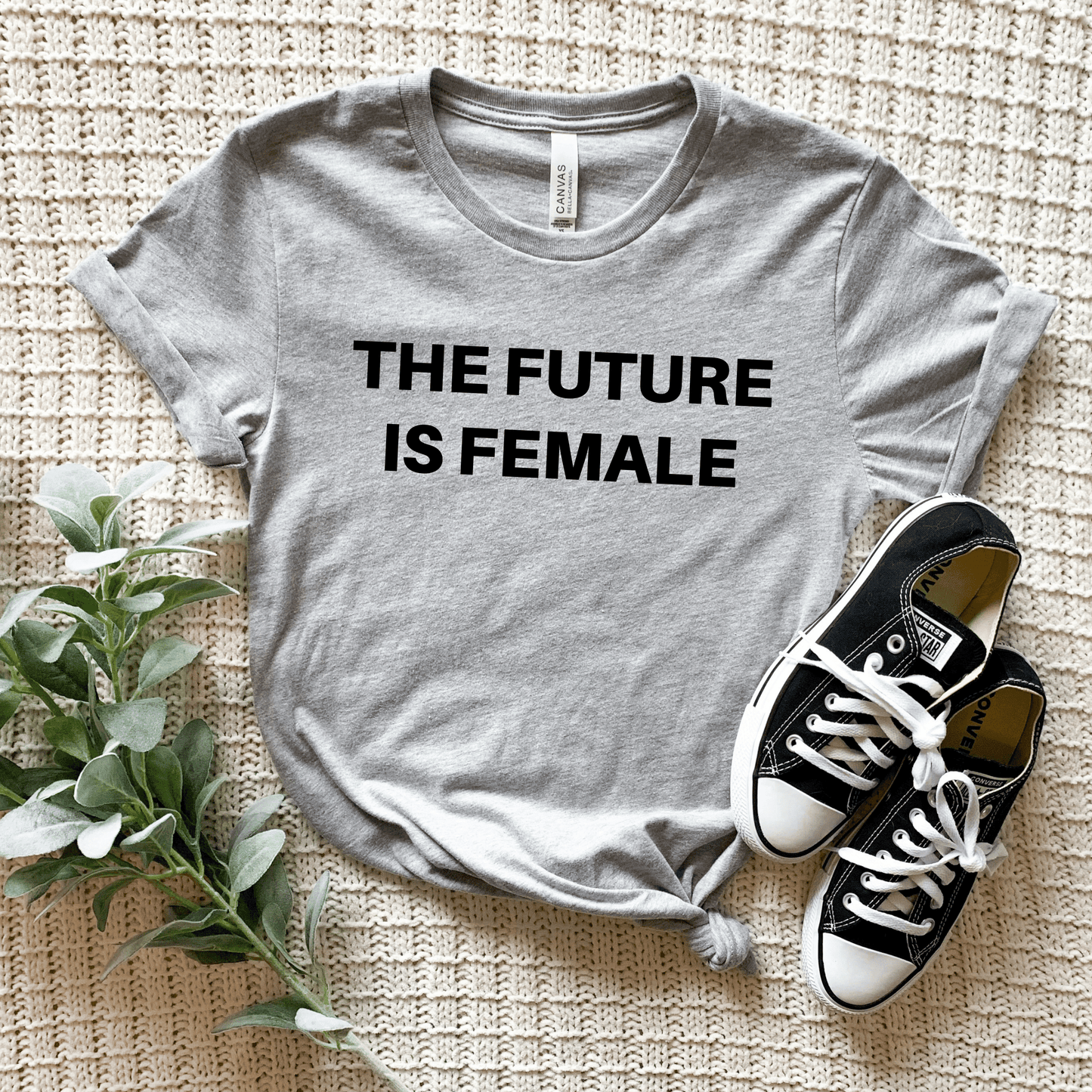 The Future is Female Purple Hearts Tshirt - Happy Place Studio