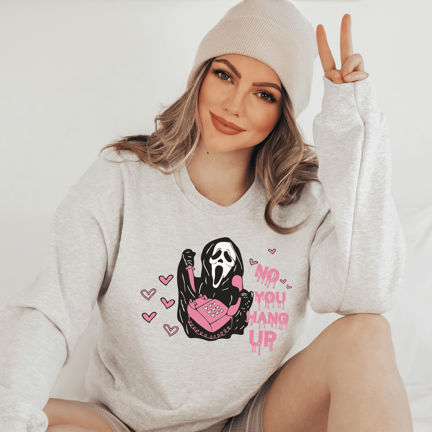Scream You Hang Up Halloween Crewneck - Happy Place Studio