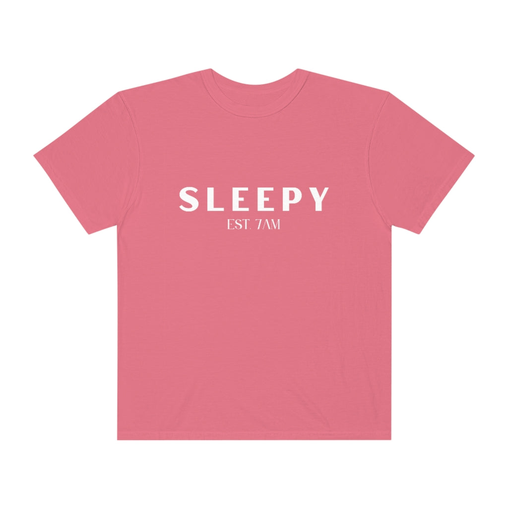 Sleepy White Lettering Tshirt - They Said It Studio