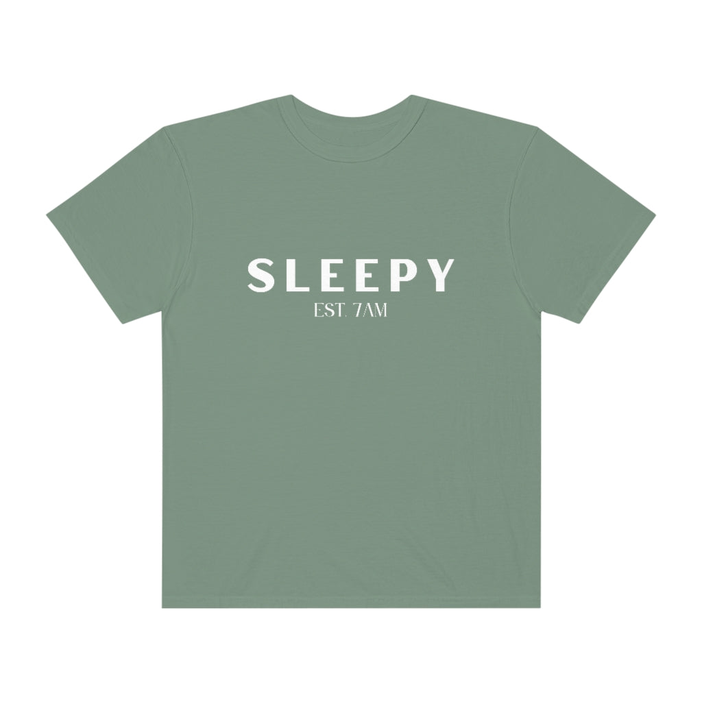 Sleepy White Lettering Tshirt - They Said It Studio