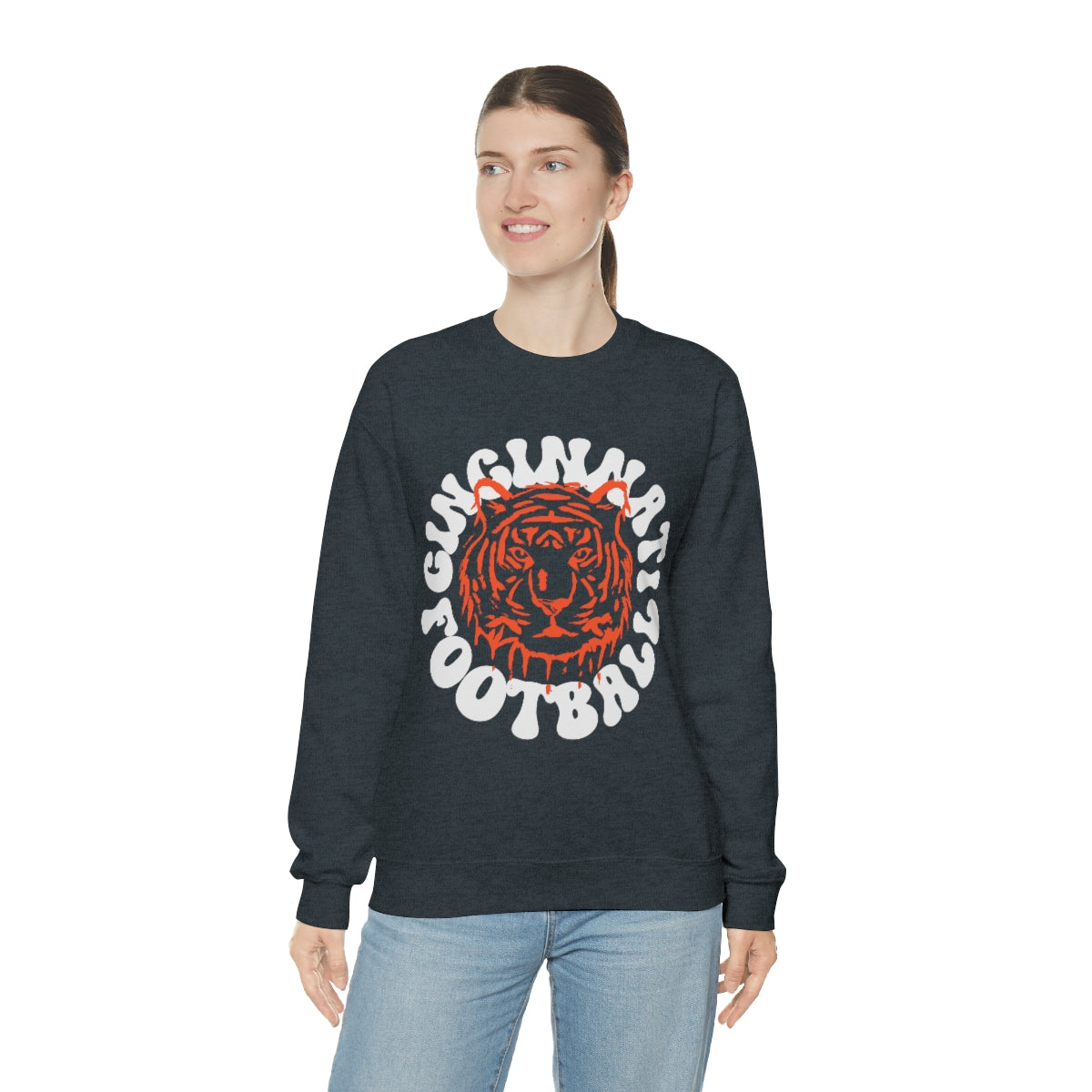 Retro Cincinnati Football Crewneck Sweatshirt - Happy Place Studio