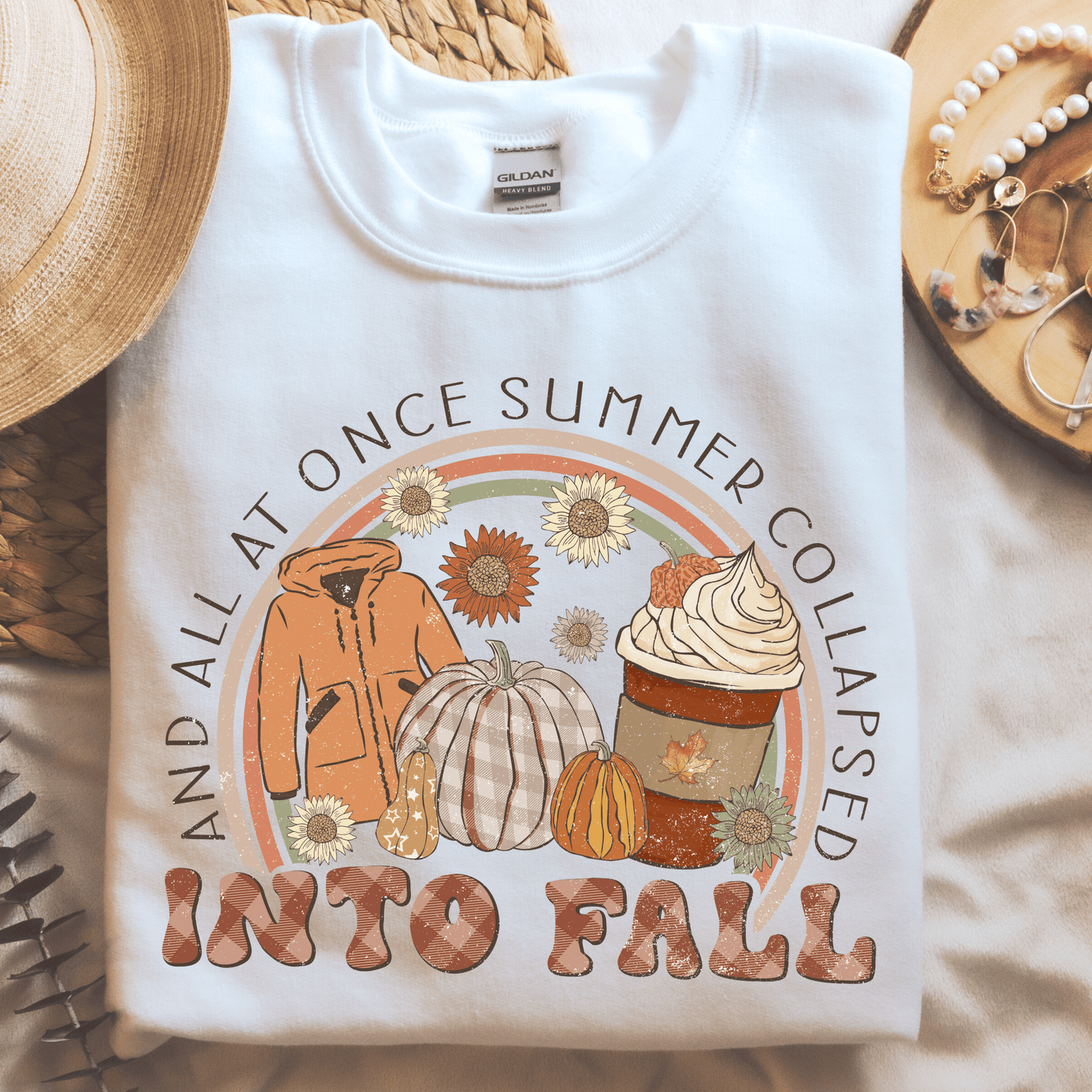 Fall Pumpkin Sweatshirt - Happy Place Studio