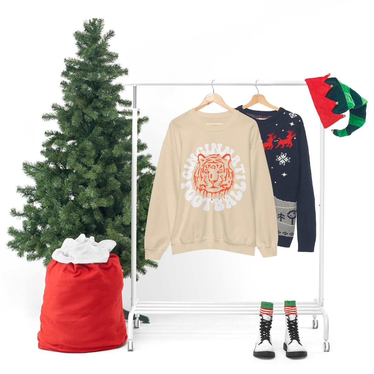 Retro Cincinnati Football Crewneck Sweatshirt - Happy Place Studio