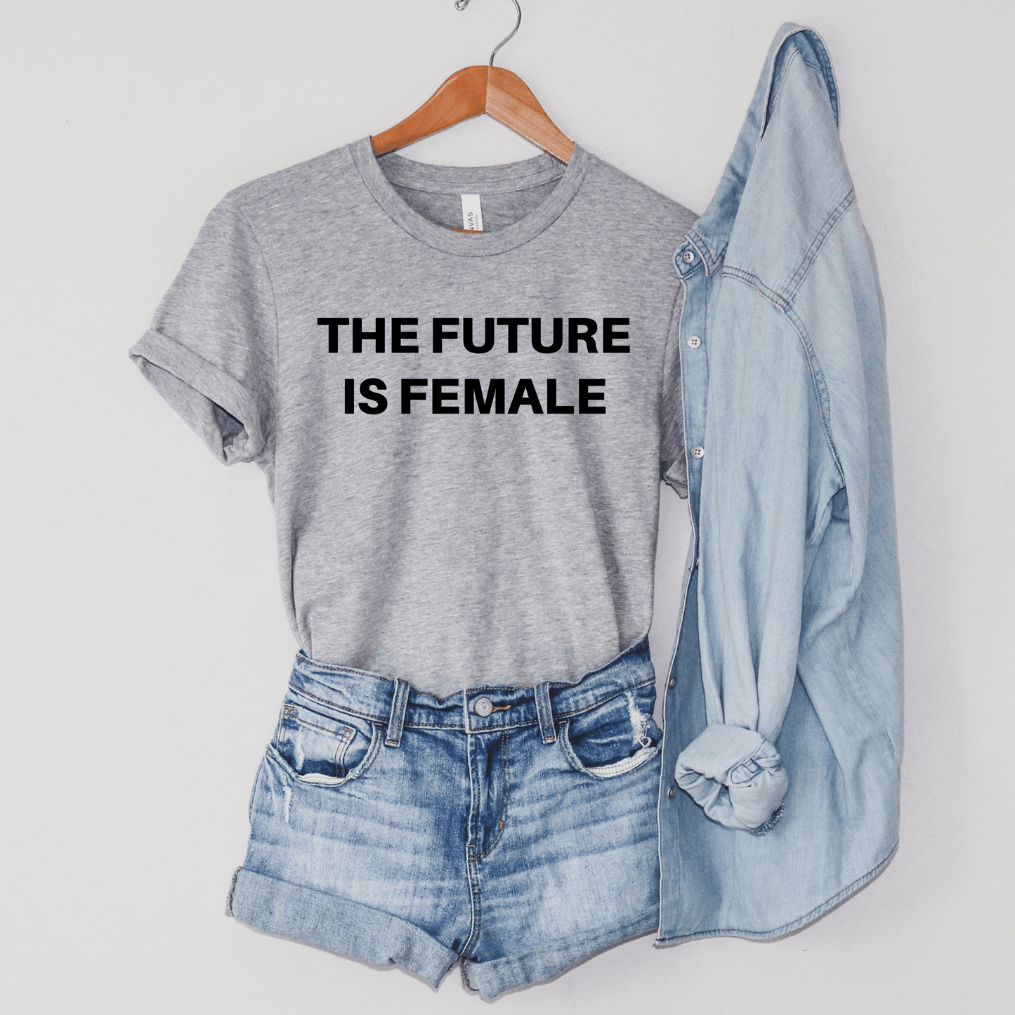 The Future is Female Purple Hearts Tshirt - Happy Place Studio