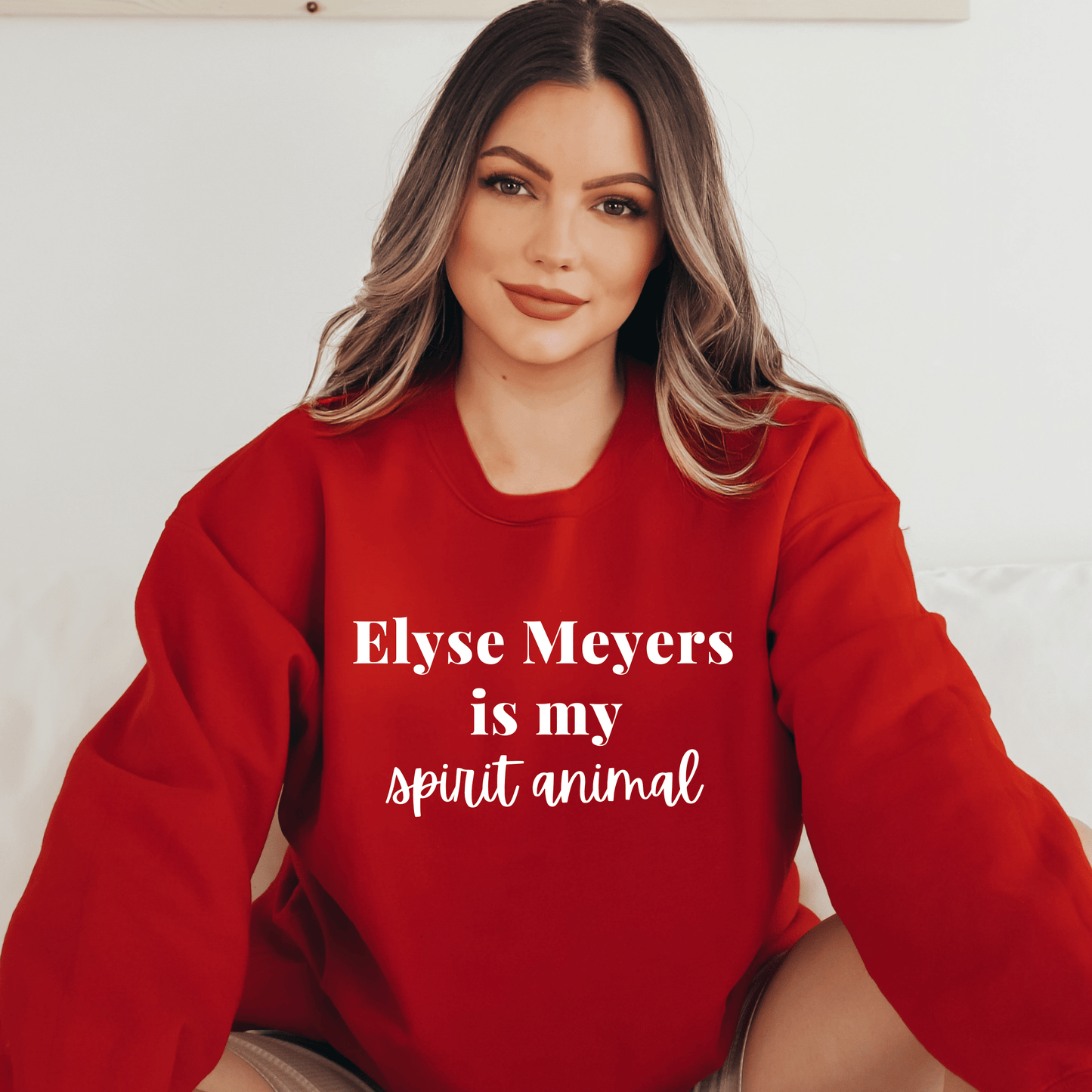 Elyse Meyers White Lettering is My Spirit Animal Sweatshirt - They Said It Studio