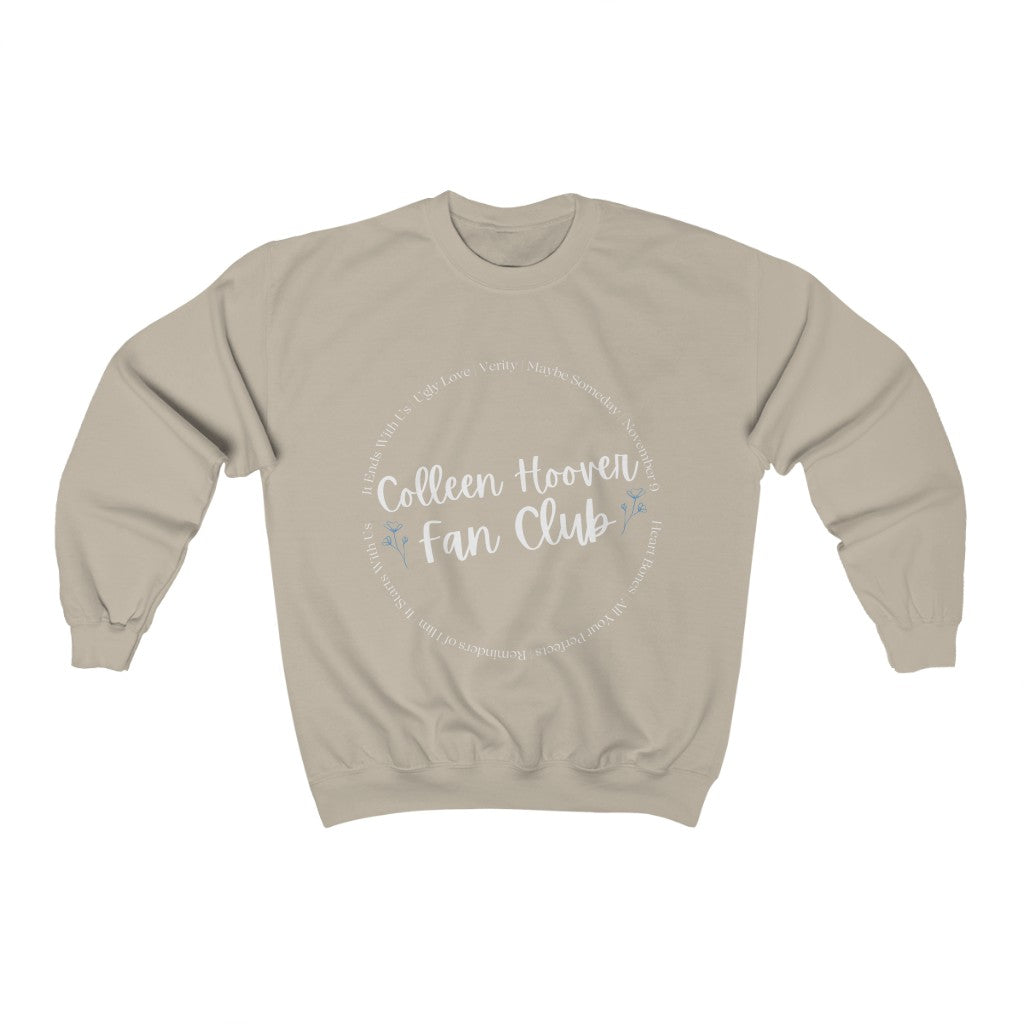 White Lettering Colleen Hoover Crewneck Sweatshirt - They Said It Studio