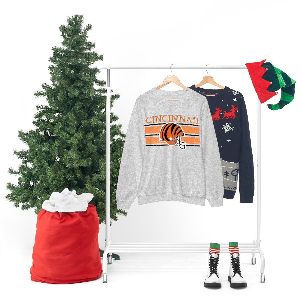 Vintage Cincinnati Orange Crewneck Sweatshirt - Happy Place Studio