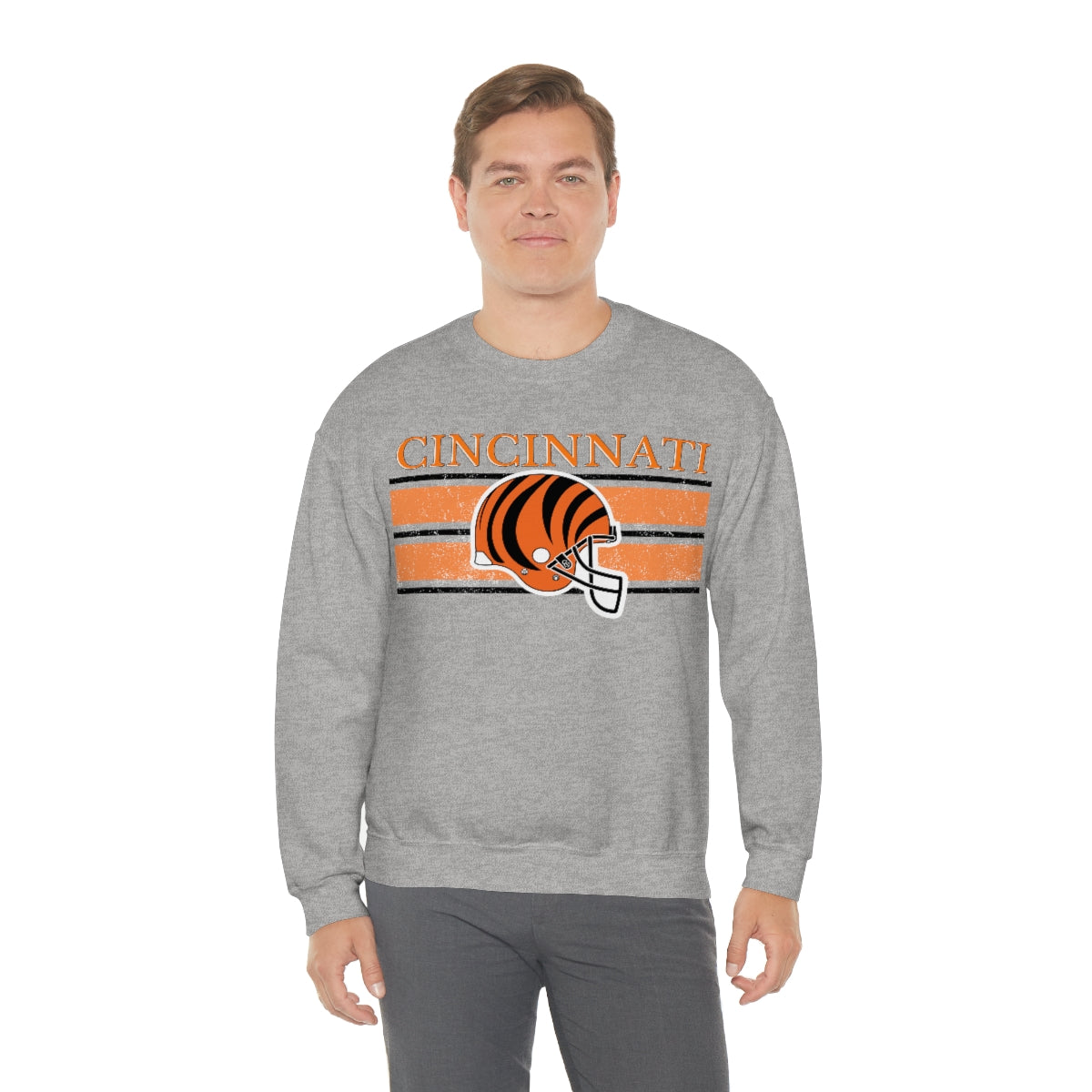 Vintage Cincinnati Orange Crewneck Sweatshirt - Happy Place Studio
