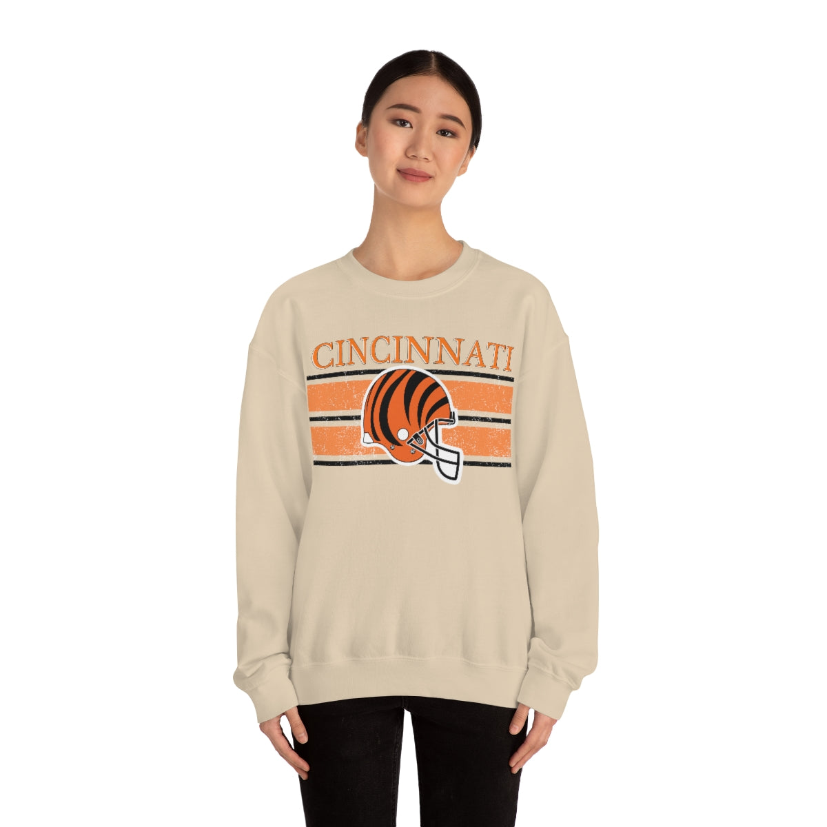 Vintage Cincinnati Orange Crewneck Sweatshirt - Happy Place Studio