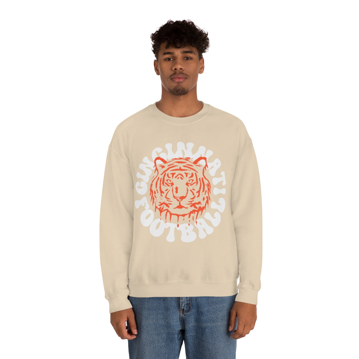 Retro Cincinnati Football Crewneck Sweatshirt - Happy Place Studio