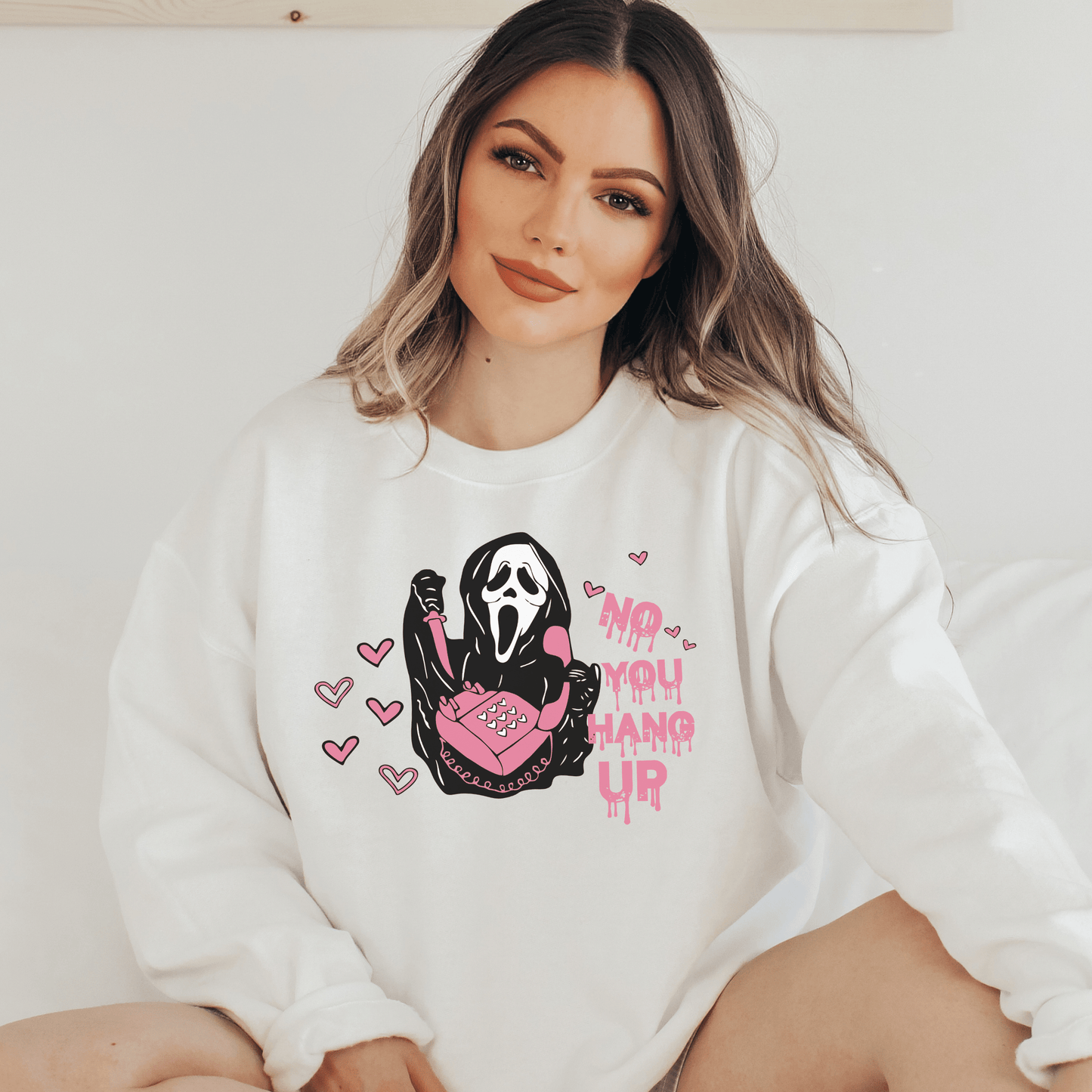 Scream You Hang Up Halloween Crewneck - Happy Place Studio