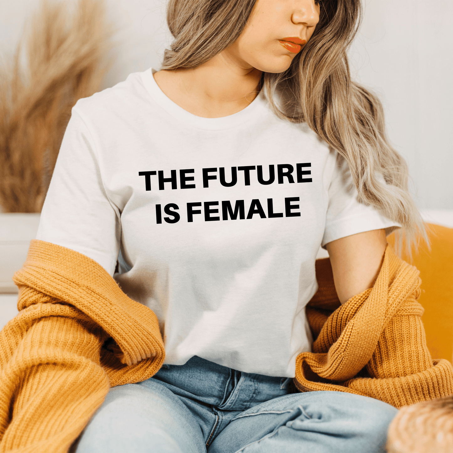 The Future is Female Purple Hearts Tshirt - Happy Place Studio