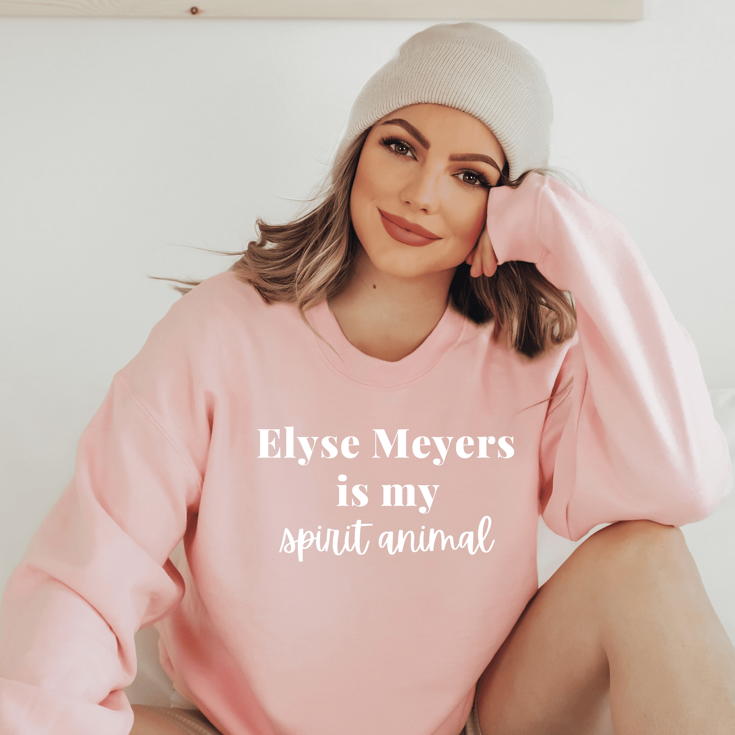 Elyse Meyers White Lettering is My Spirit Animal Sweatshirt - They Said It Studio