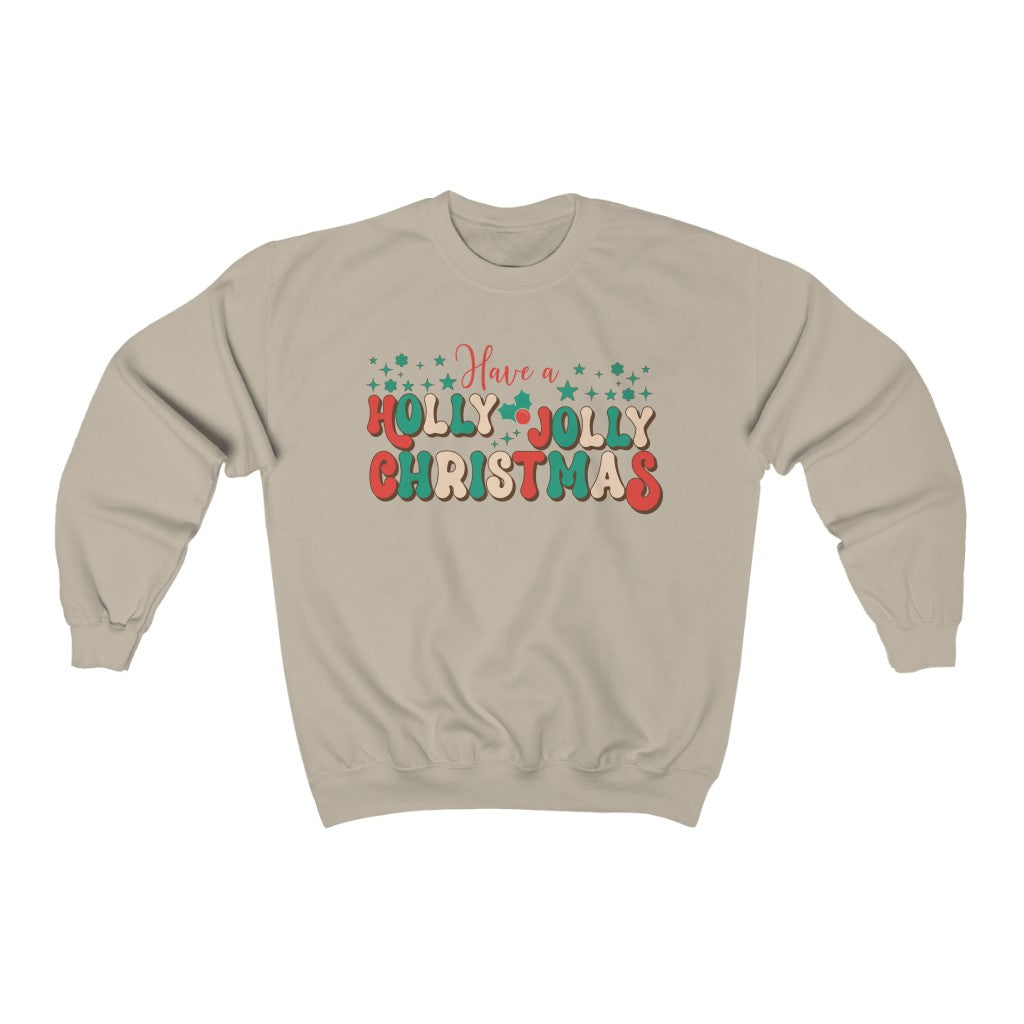 Holly Jolly Christmas Sweatshirt - Happy Place Studio
