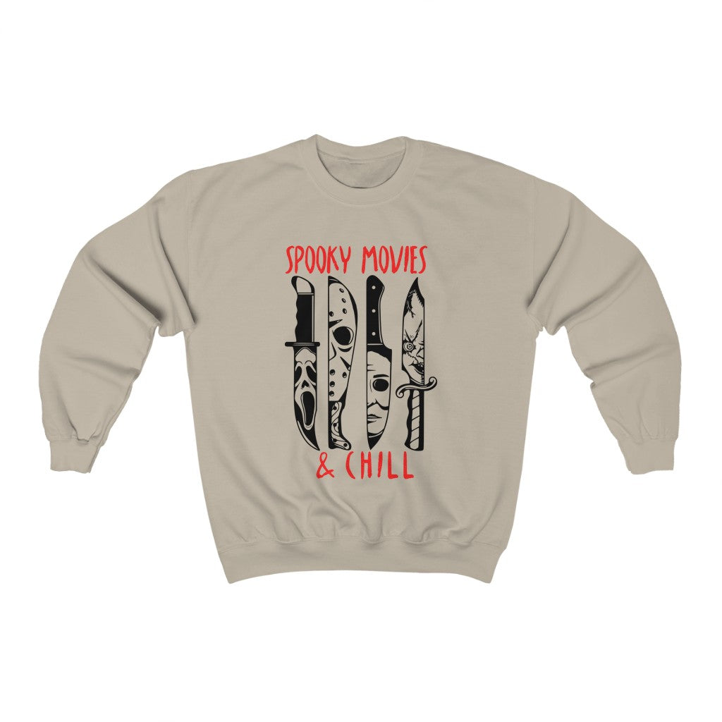 Spooky Movies & Chill Halloween Crewneck - Happy Place Studio