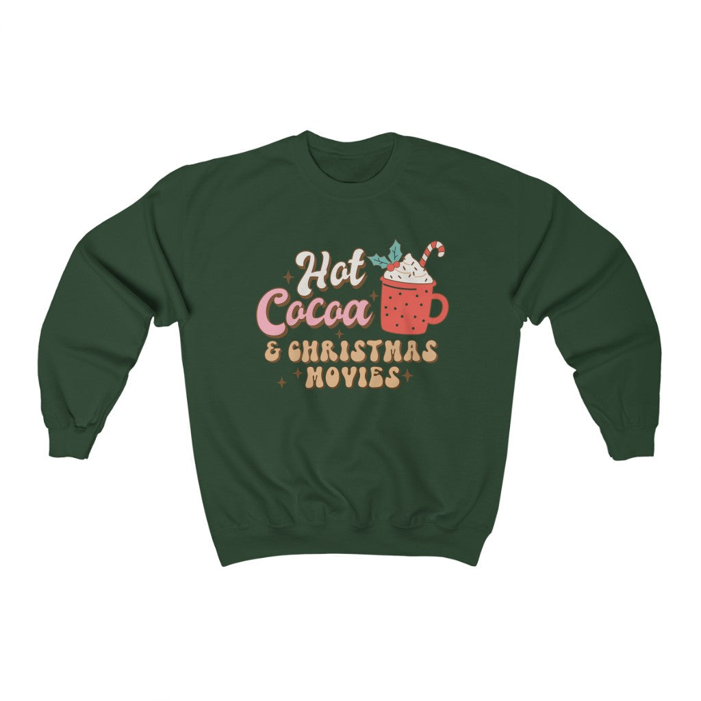 Hot Cocoa and Christmas Vibes Sweatshirt - Happy Place Studio
