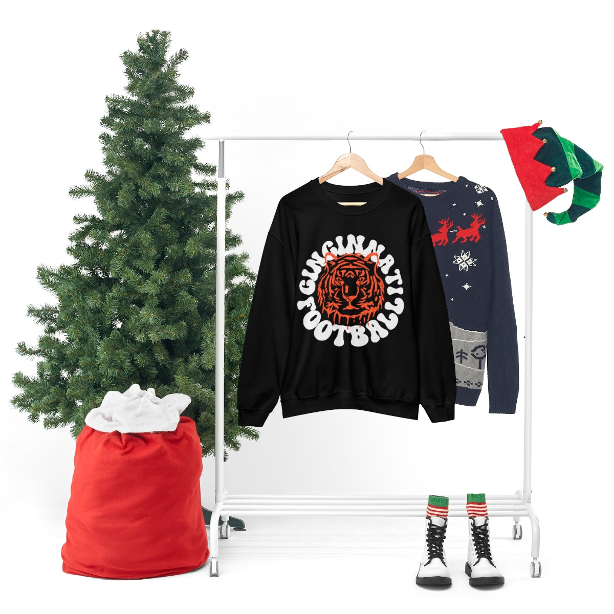 Retro Cincinnati Football Crewneck Sweatshirt - Happy Place Studio