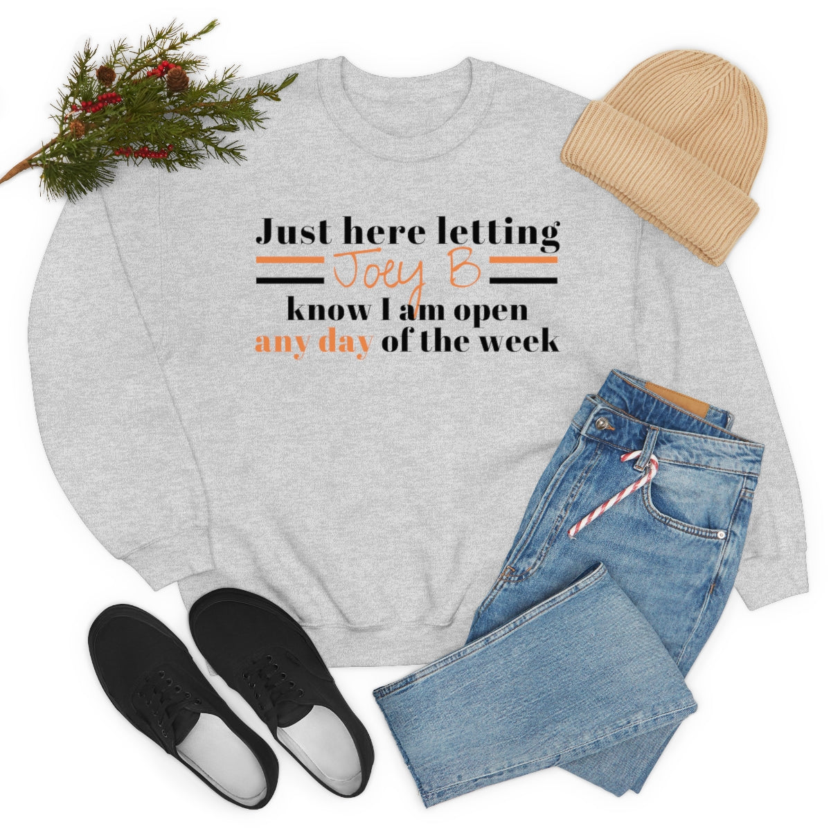 Joe Burrow Open Crewneck Sweatshirt - Happy Place Studio