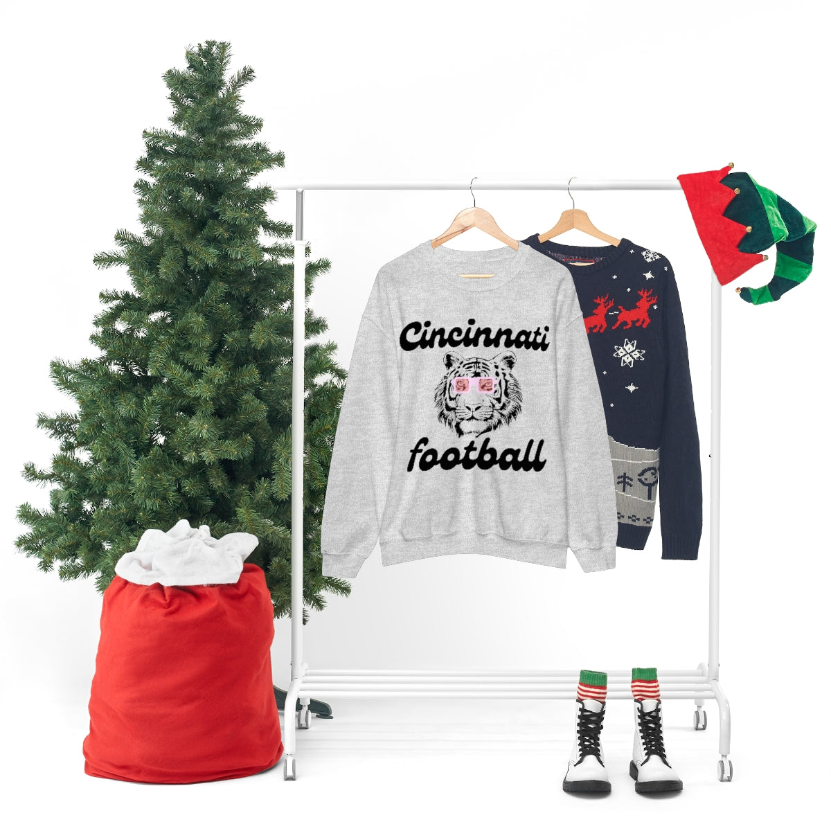 Cincinnati Football Tiger Crewneck Sweatshirt - Happy Place Studio